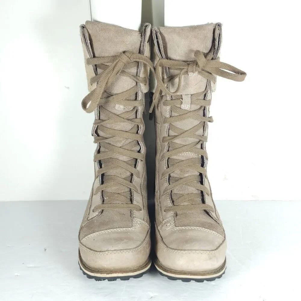 The North Face Women's Snowtropolis US6,5 Brown Suede Insulated Lace Up Boots - Picture 3 of 16